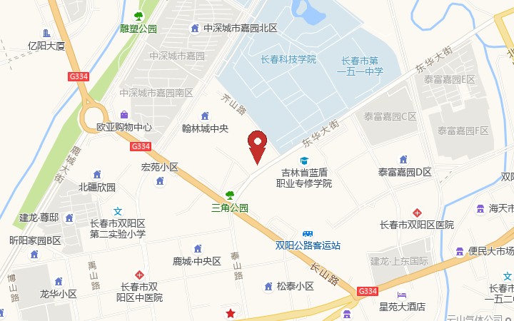 东华大酒店位置示意图